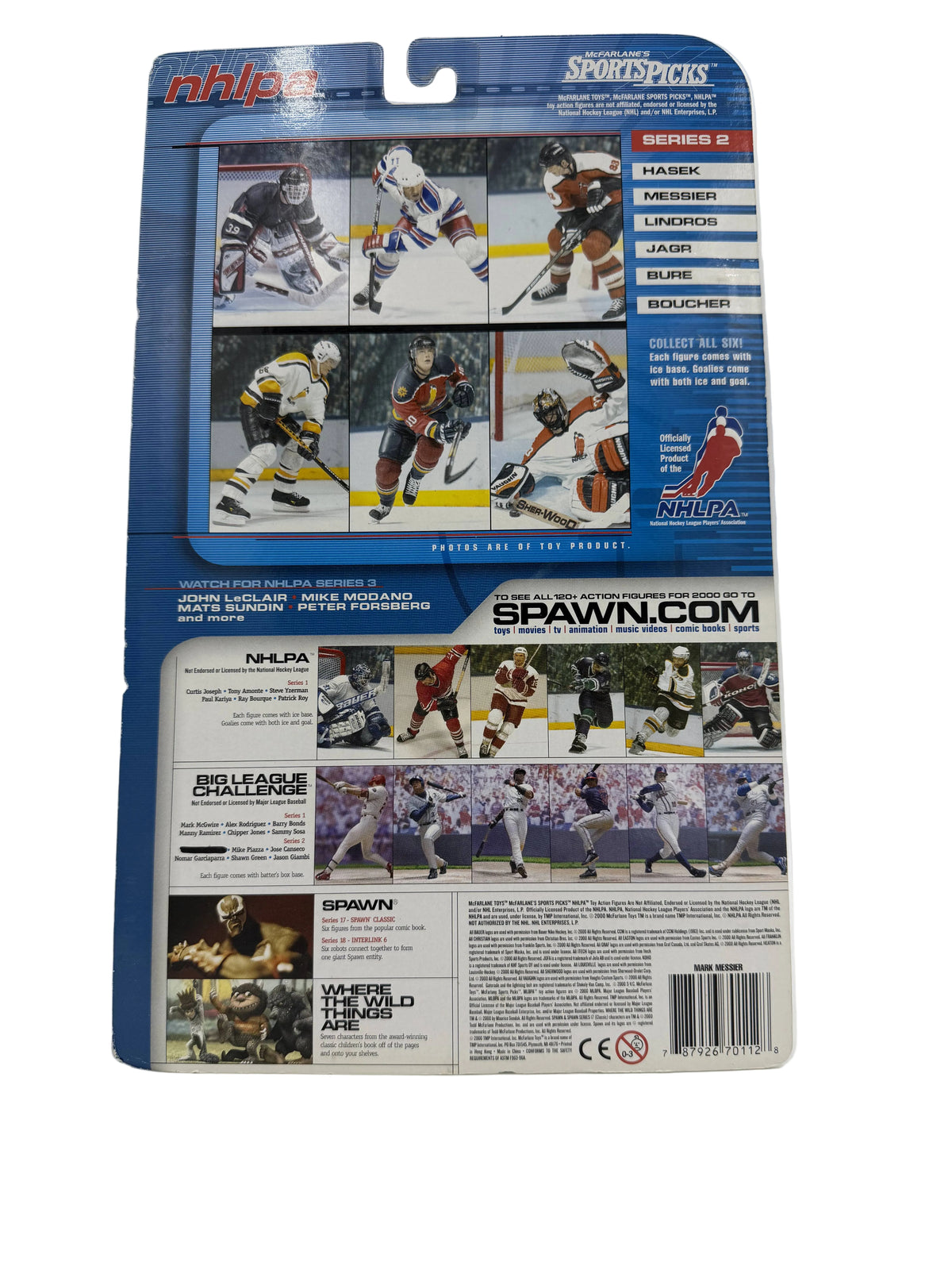 2001 McFarlane SportsPicks NHL Series 2 Mark Messier New York Rangers 6-inch Action Figure