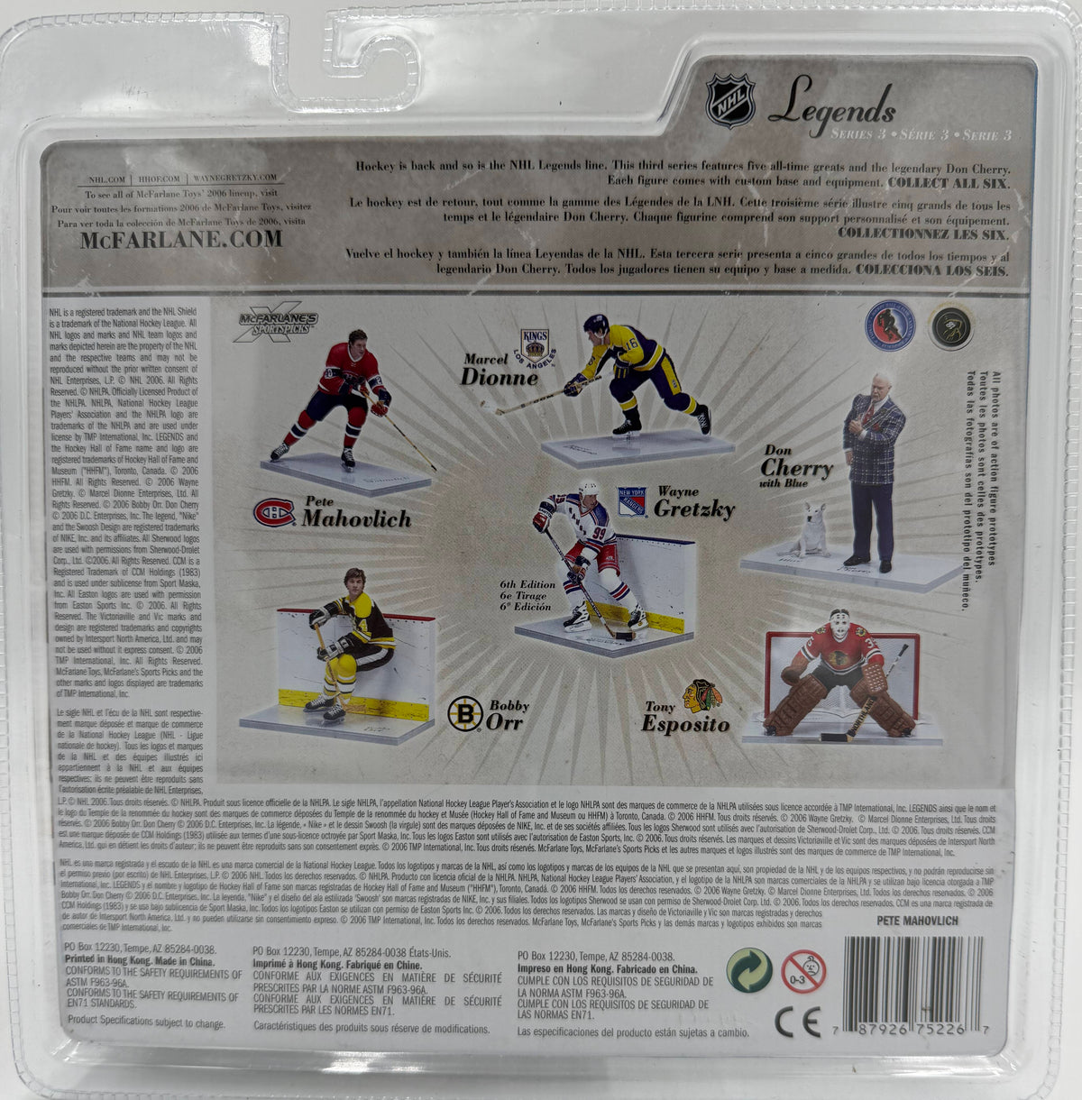 2006 McFarlane SportsPicks NHL Legends Series 3 Pete Mahovlich Montreal Canadiens 6-inch Action Figure