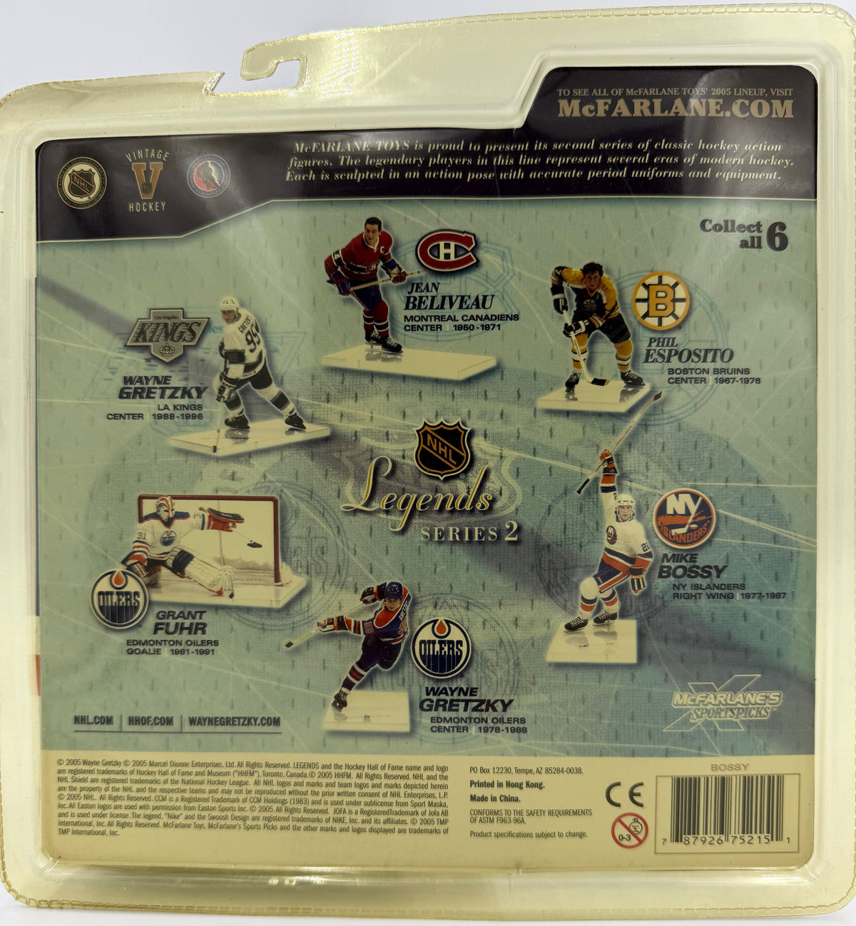 2005 McFarlane SportsPicks NHL Legends Series 2 Mike Bossy New York Islanders 6-inch Action Figure