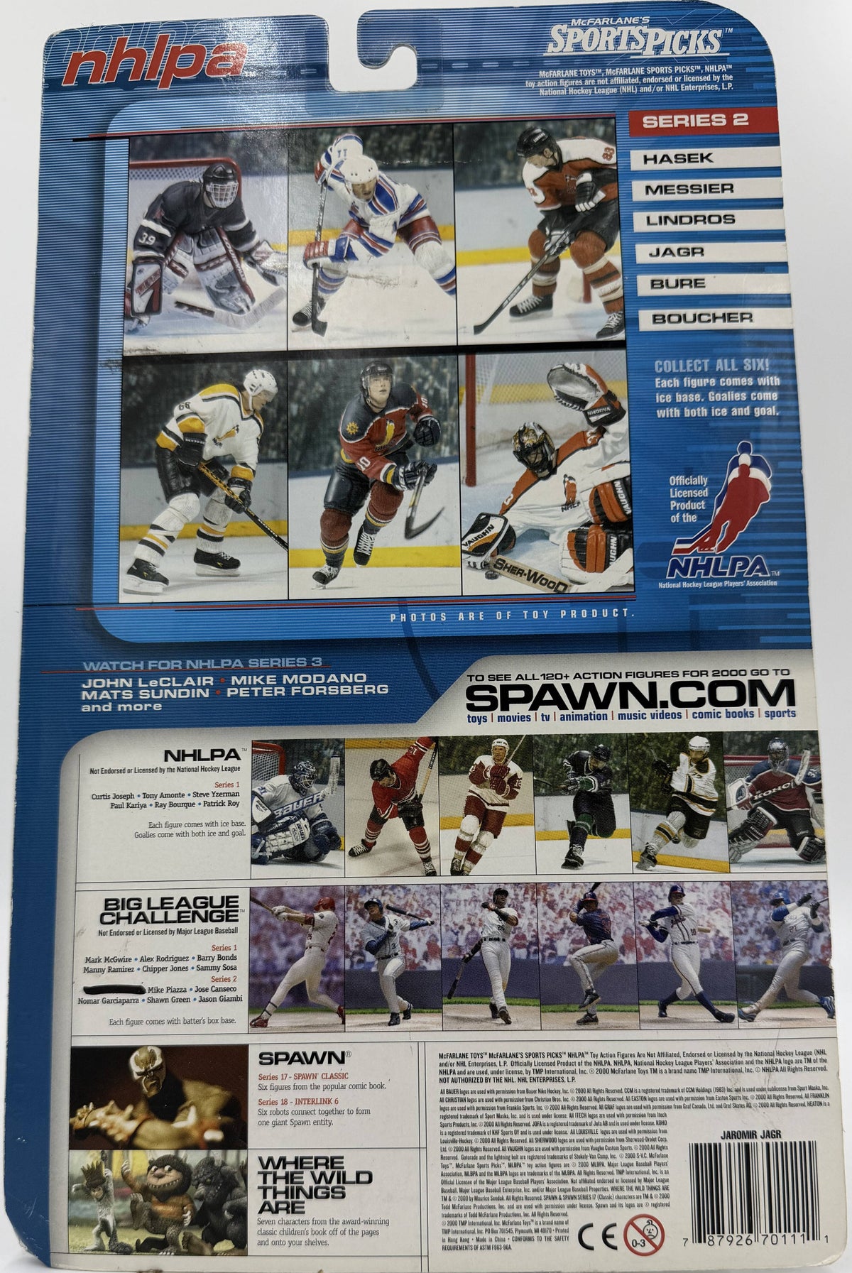 2000 McFarlane SportsPicks NHLPA Series 2 Jaromir Jagr 6-inch Action Figure