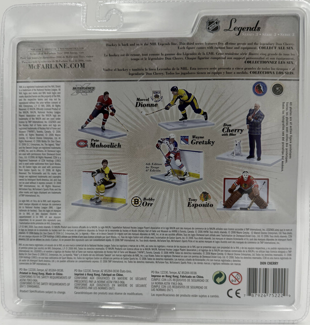 2006 McFarlane SportsPicks NHL Legends Series 3 Don Cherry with Blue 6-inch Action Figure