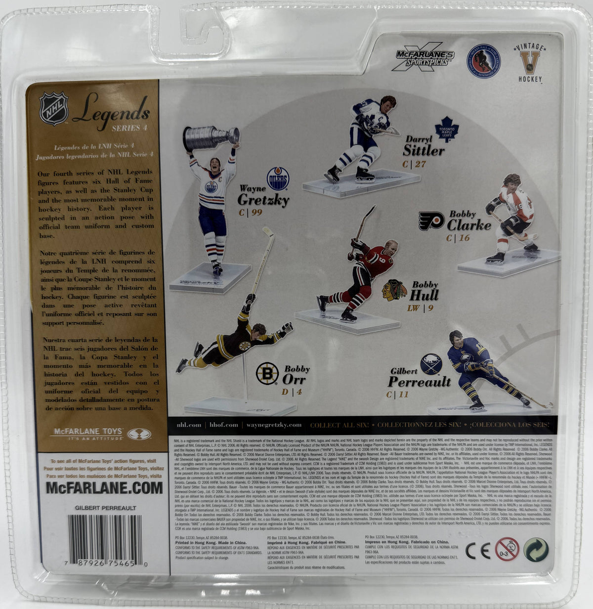 2006 McFarlane SportsPicks NHL Legends Series 4 Gilbert Perreault Buffalo Sabres 6-inch Action Figure