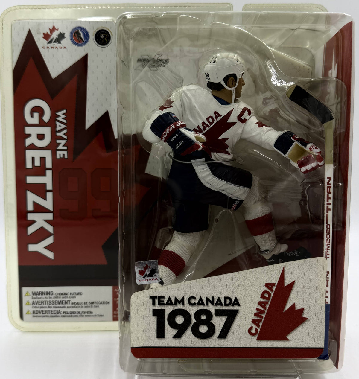 2005 McFarlane SportsPicks Team Canada 1987 Wayne Gretzky White Jersey 6-inch Action Figure