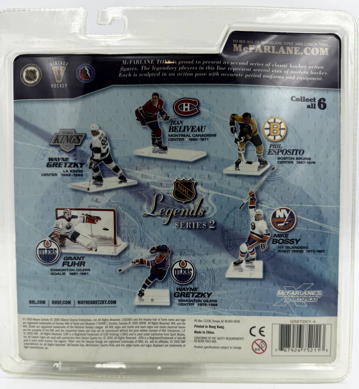 2005 McFarlane SportsPicks NHL Legends Series 2 Wayne Gretzky Edmonton Oilers 6-inch Action Figure