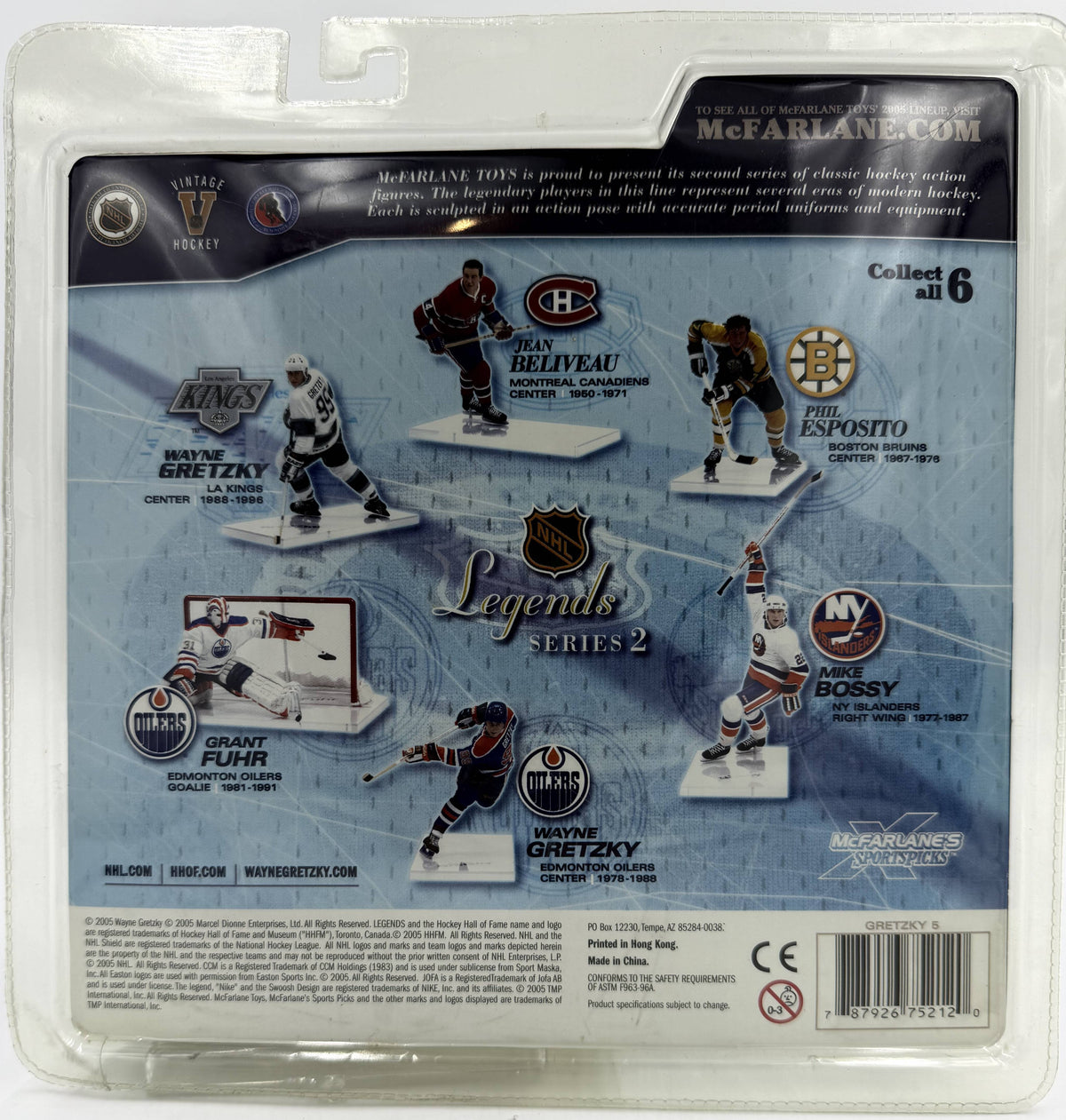 2005 McFarlane SportsPicks NHL Legends Series 2 Wayne Gretzky LA Kings 6-inch Action Figure