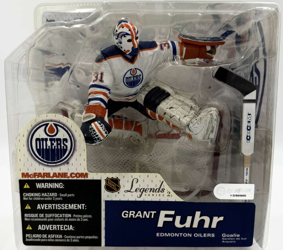 2005 McFarlane SportsPicks NHL Legends Sereies 2 Grant Fuhr Edmonton Oilers 6-inch Action Figure