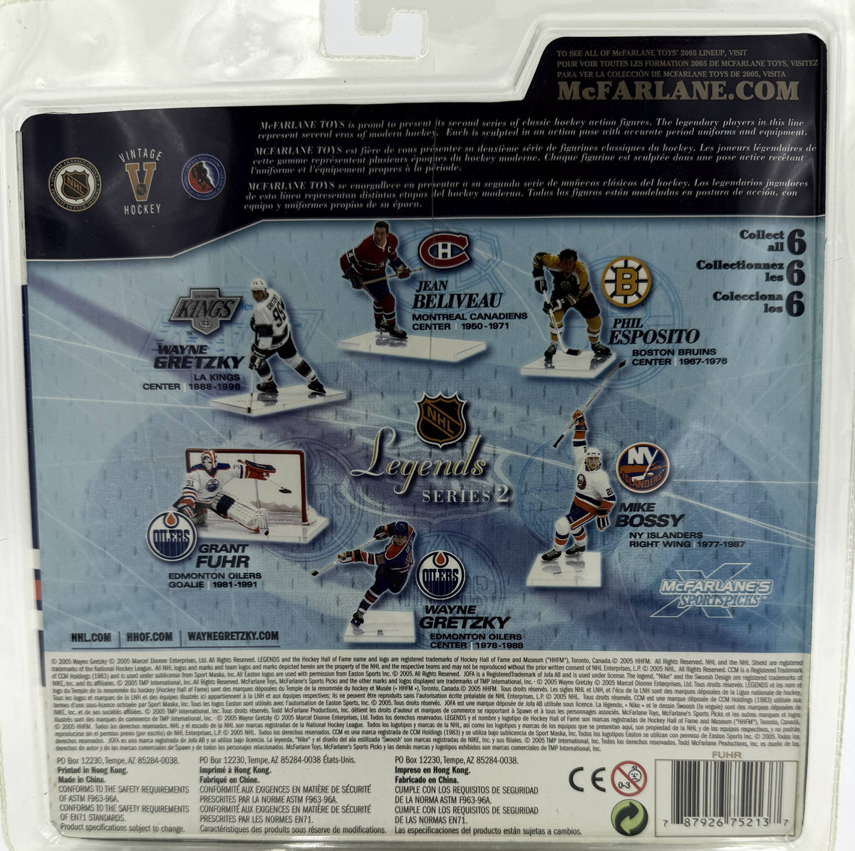 2005 McFarlane SportsPicks NHL Legends Sereies 2 Grant Fuhr Edmonton Oilers 6-inch Action Figure