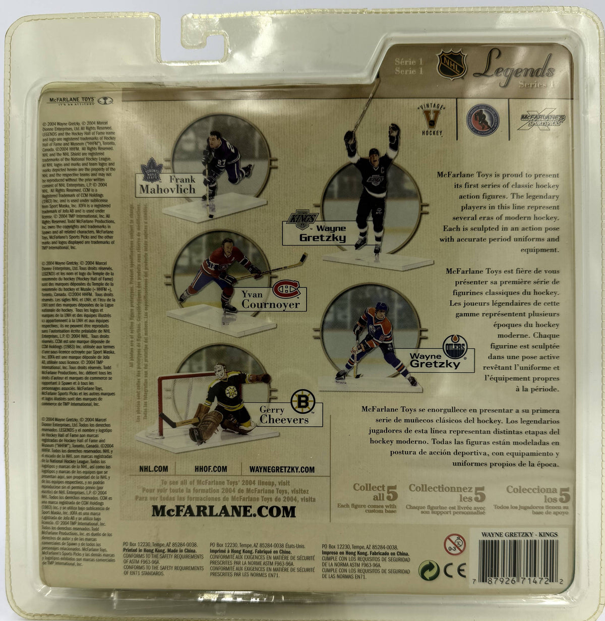 2004 McFarlane SportsPicks NHL Legends Series 1 Wayne Gretzky LA Kings Black Jersey 6-inch Action Figure