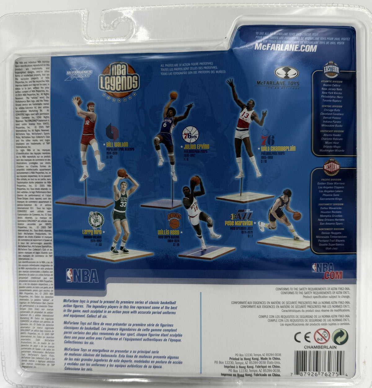 2005 McFarlane SportsPicks NBA Legends Series 1 Wilt Chamberlain Philadelphia 76ers 6-inch Action Figure