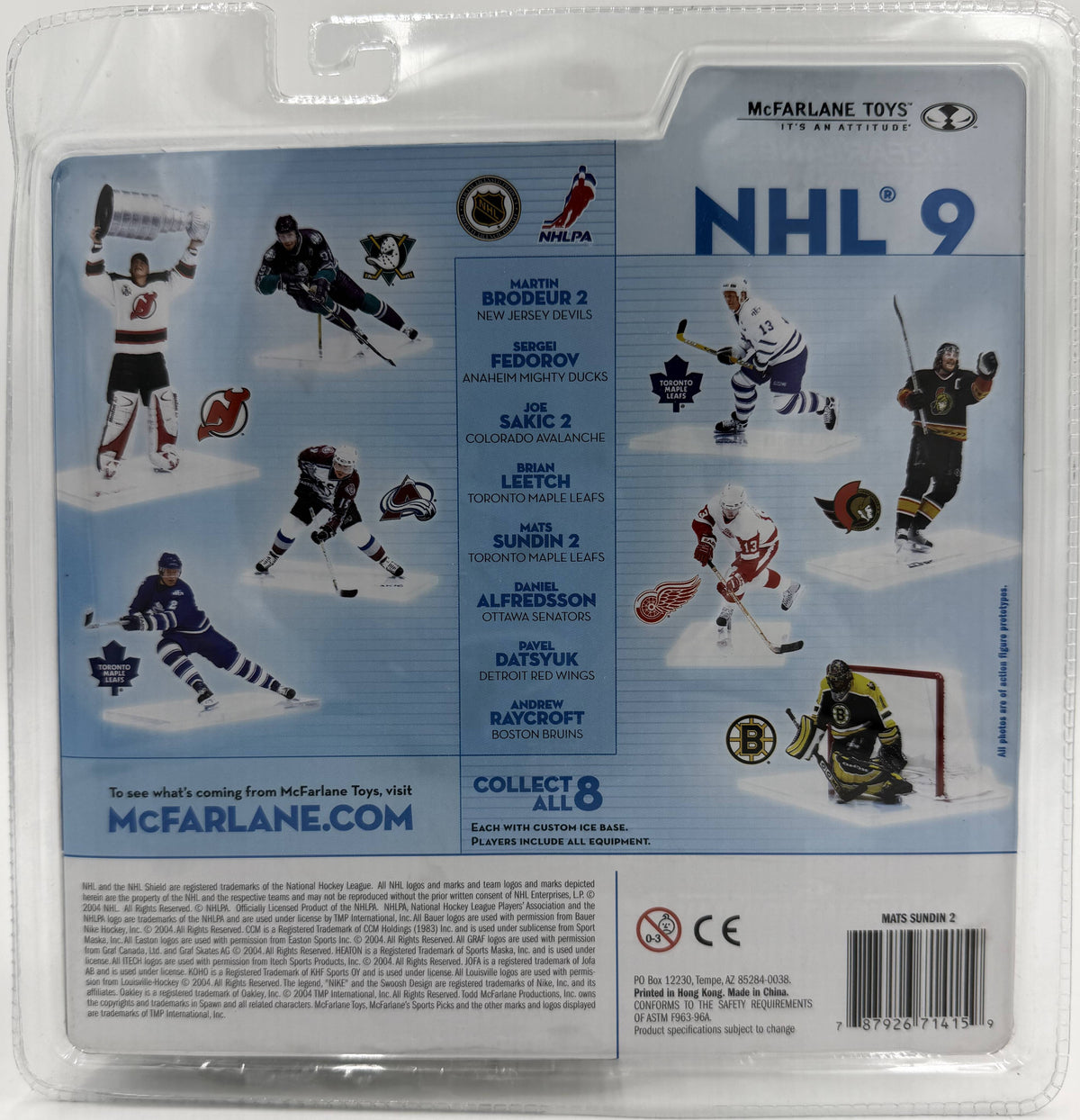 2004 McFarlane SportsPicks NHL Series 9 Mats Sundin 2 Toronto Maple Leafs 6-inch Action Figure