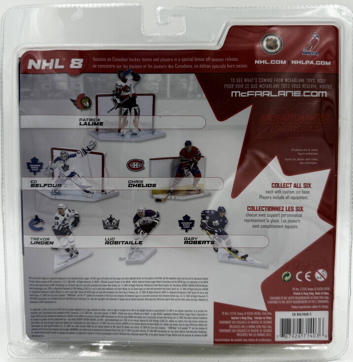 2004 McFarlane SportsPicks NHL 8 Ed Belfour Series 2 Toronto Maple Leafs 6-inch Action Figure