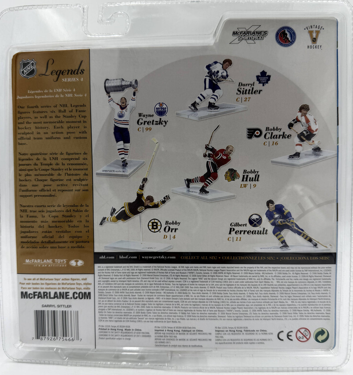 2007 McFarlane SportsPicks NHL Legends Series 4 Darryl Sittler Toronto Maple Leafs 6-inch Action Figure