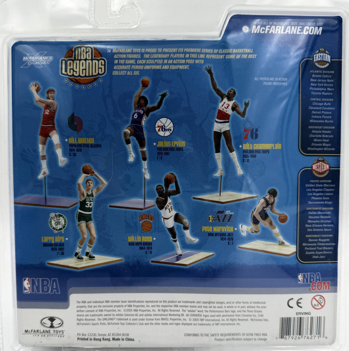2005 McFarlane SportsPicks NBA Legends Series 1 Julius Erving Philadelphia 76ers 6-inch Action Figure