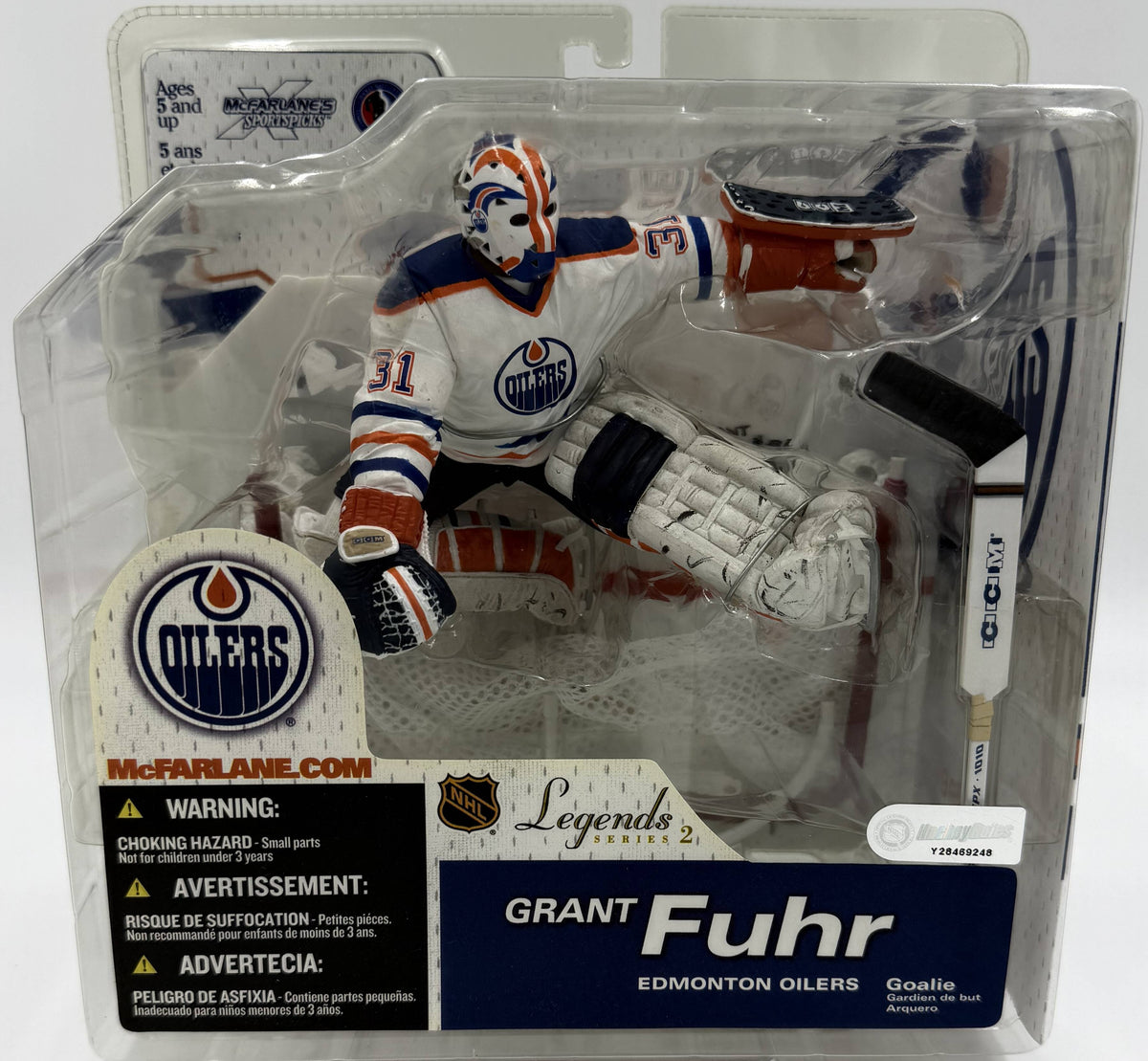 2005 McFarlane SportsPicks NHL Legends Series 2 Grant Fuhr Edmonton Oilers 6-inch Action Figure