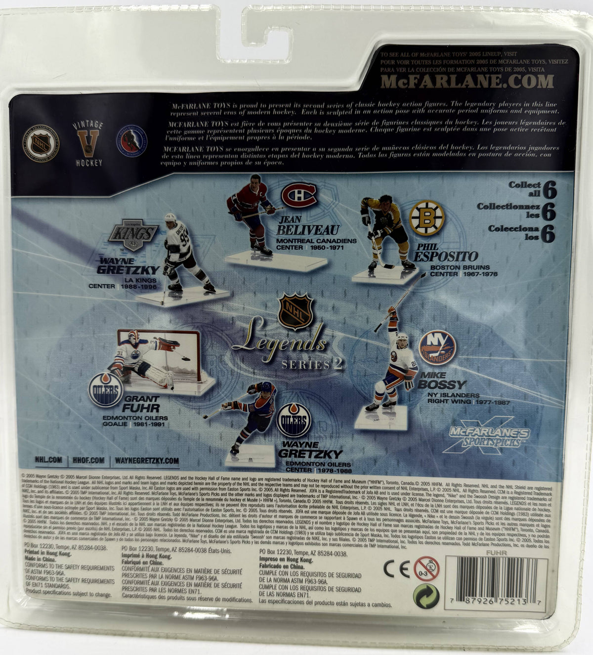 2005 McFarlane SportsPicks NHL Legends Series 2 Grant Fuhr Edmonton Oilers 6-inch Action Figure