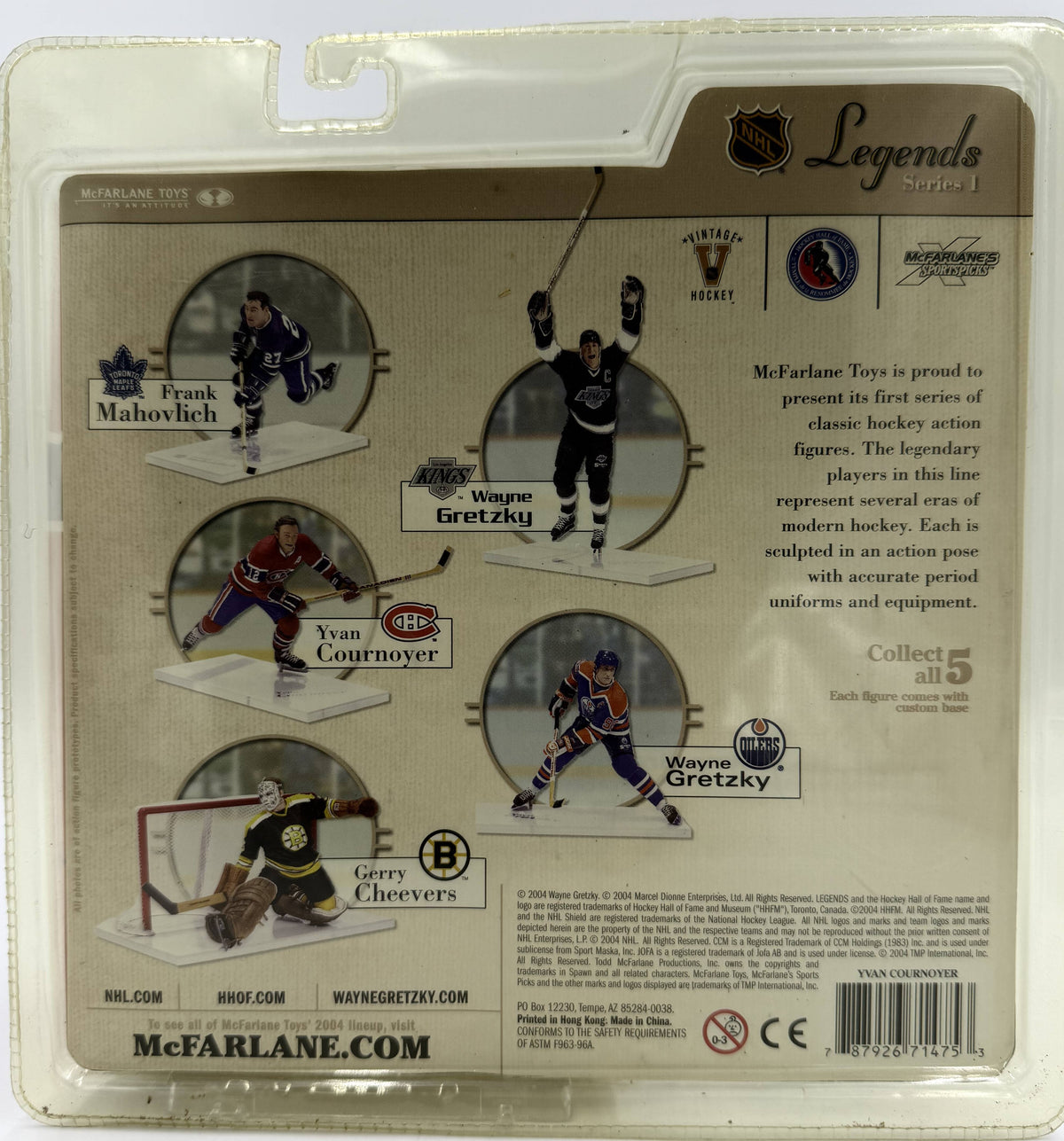 2004 McFarlane SportsPicks NHL Legends Series 1 Yvan Cournoyer Montreal Canadiens 6-inch Action Figure