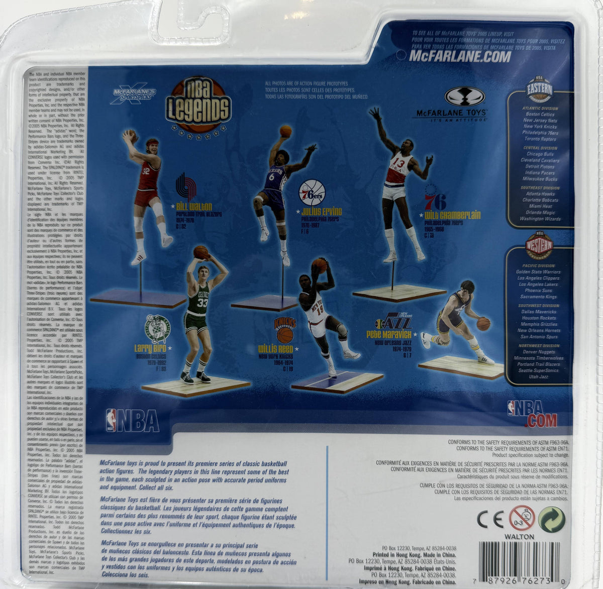 2005 McFarlane SportsPicks NBA Legends Series 1 Bill Walton Portland Trail Blazers 6-inch Action Figure