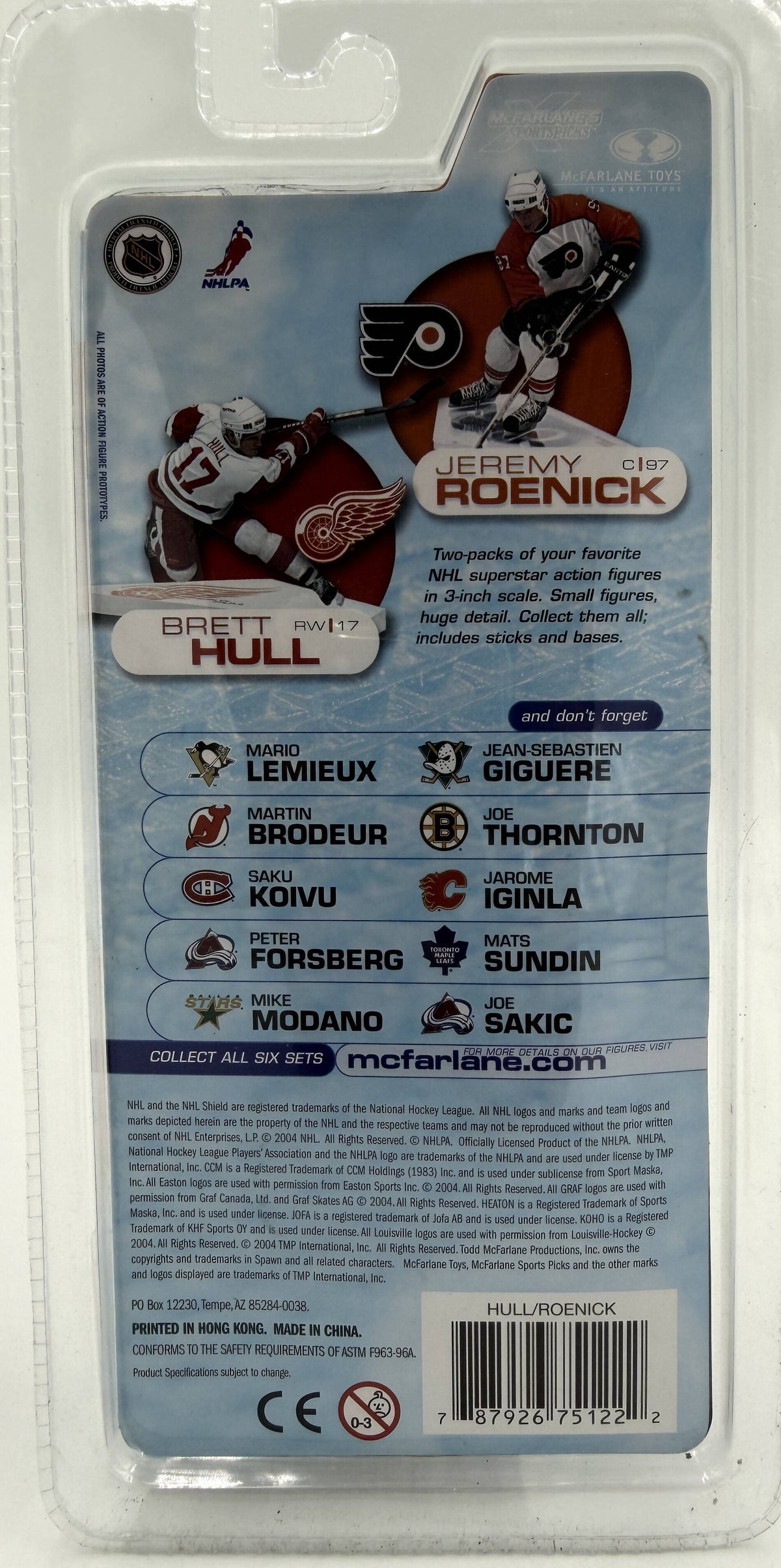 2004 McFarlane SportsPicks NHL 3-Inch Series 1 Brett Hull & Jeremy Roenick 2-Pack Figures