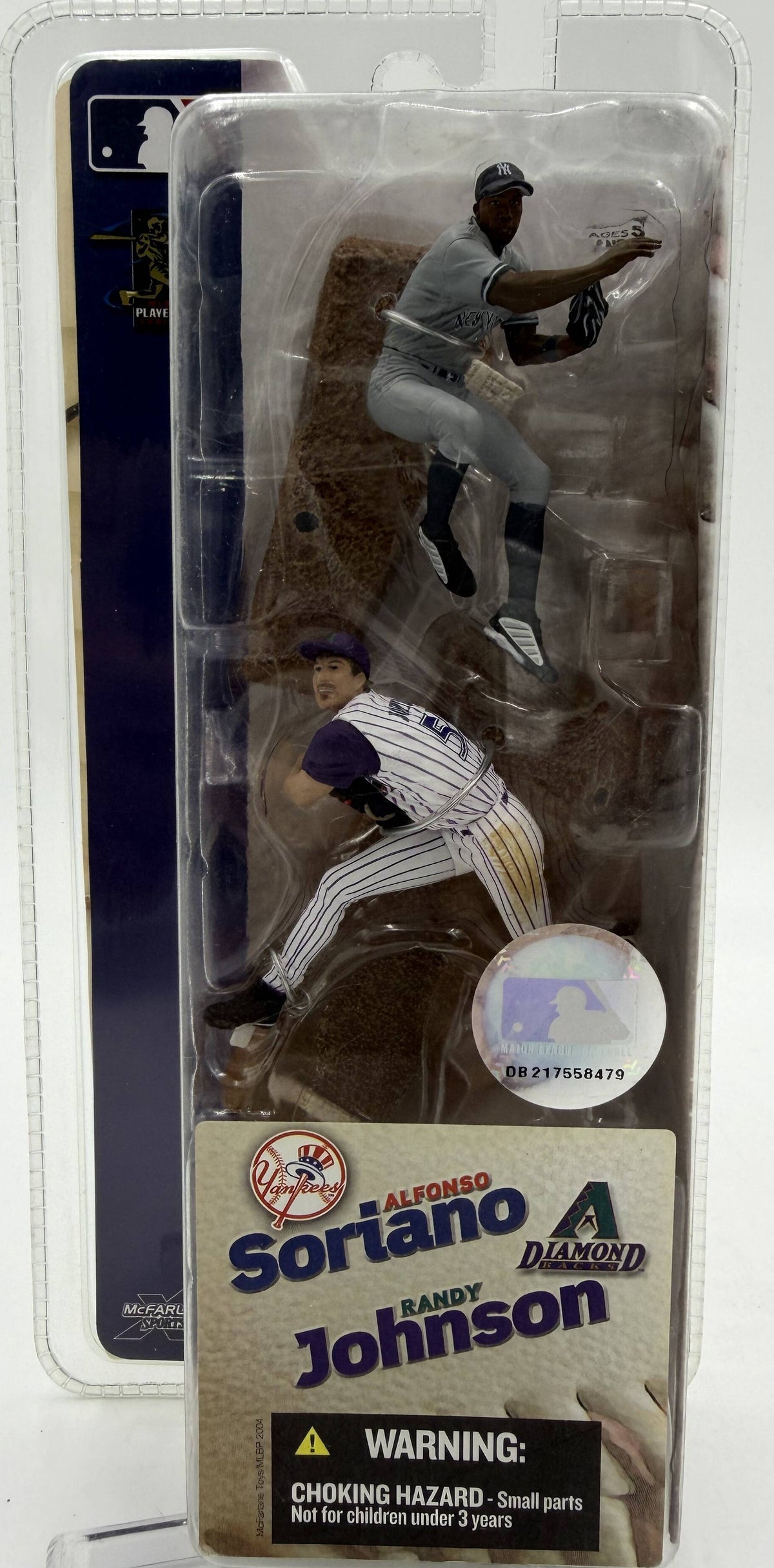2004 McFarlane SportsPicks MLB 3-Inch Series 1 Alfonso Soriano 1 & Randy Johnson 2 2-Pack Figures