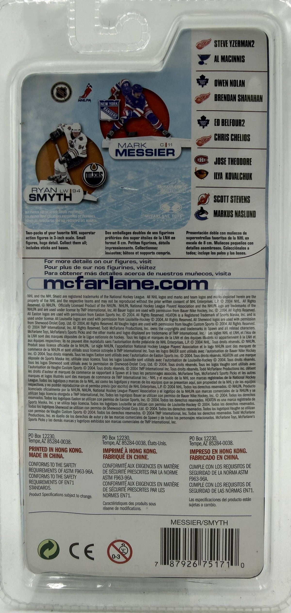 2004 McFarlane SportsPicks NHL 3-Inch Series 1 Mark Messier & Ryan Smyth 2-Pack Figures