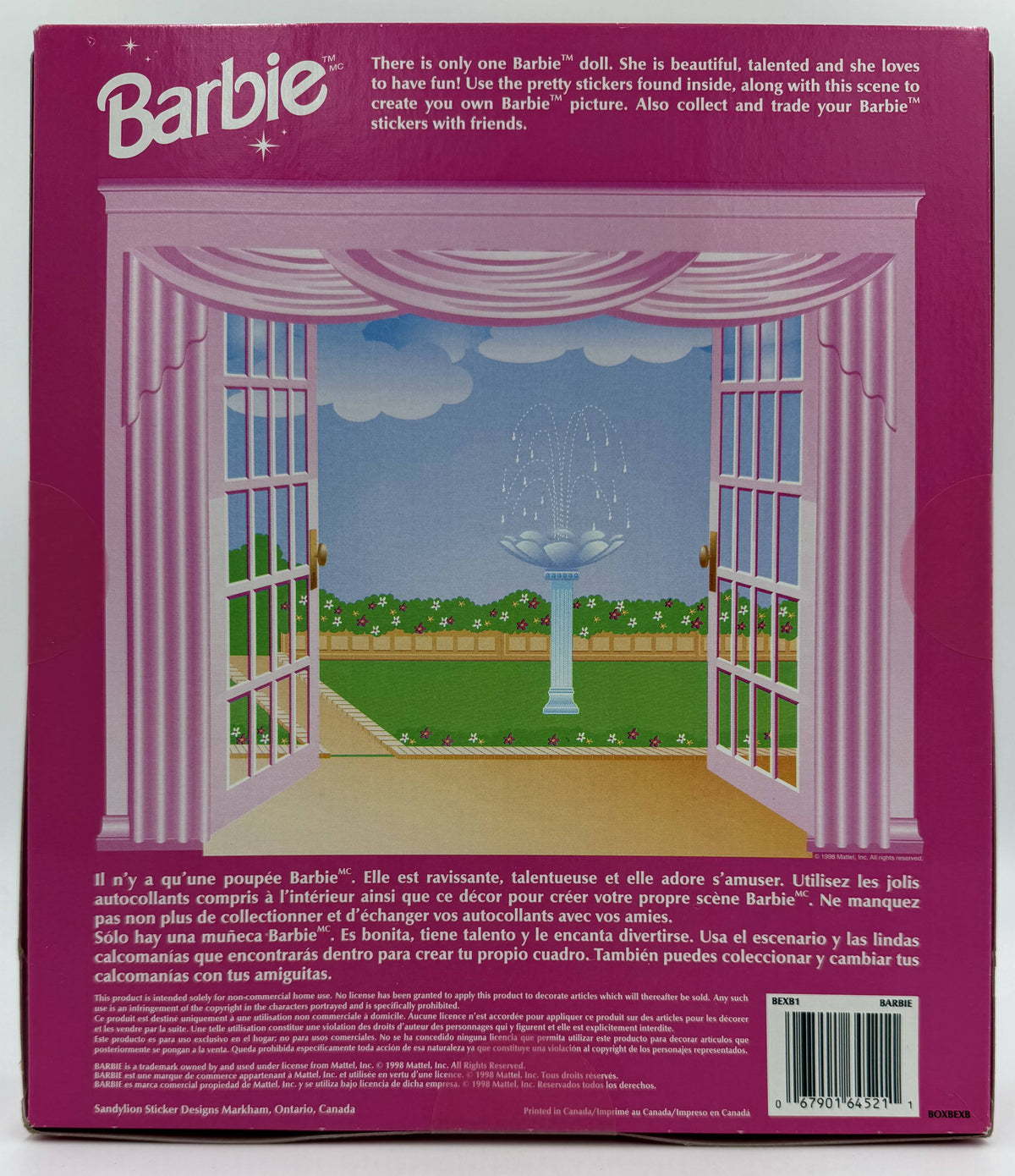 1998 Sandylion Barbie Sticker Extravaganza Activity Box Set