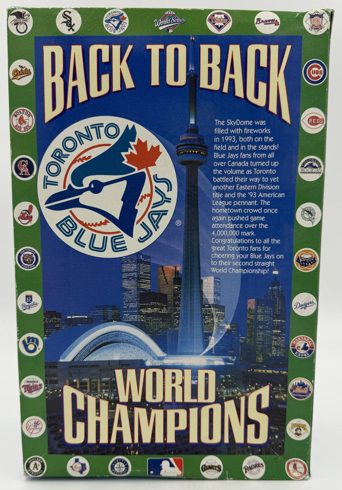 1993 Kellogg's Rice Krispies Cereal Toronto Blue Jays Back to Back World Champions Empty Box Only
