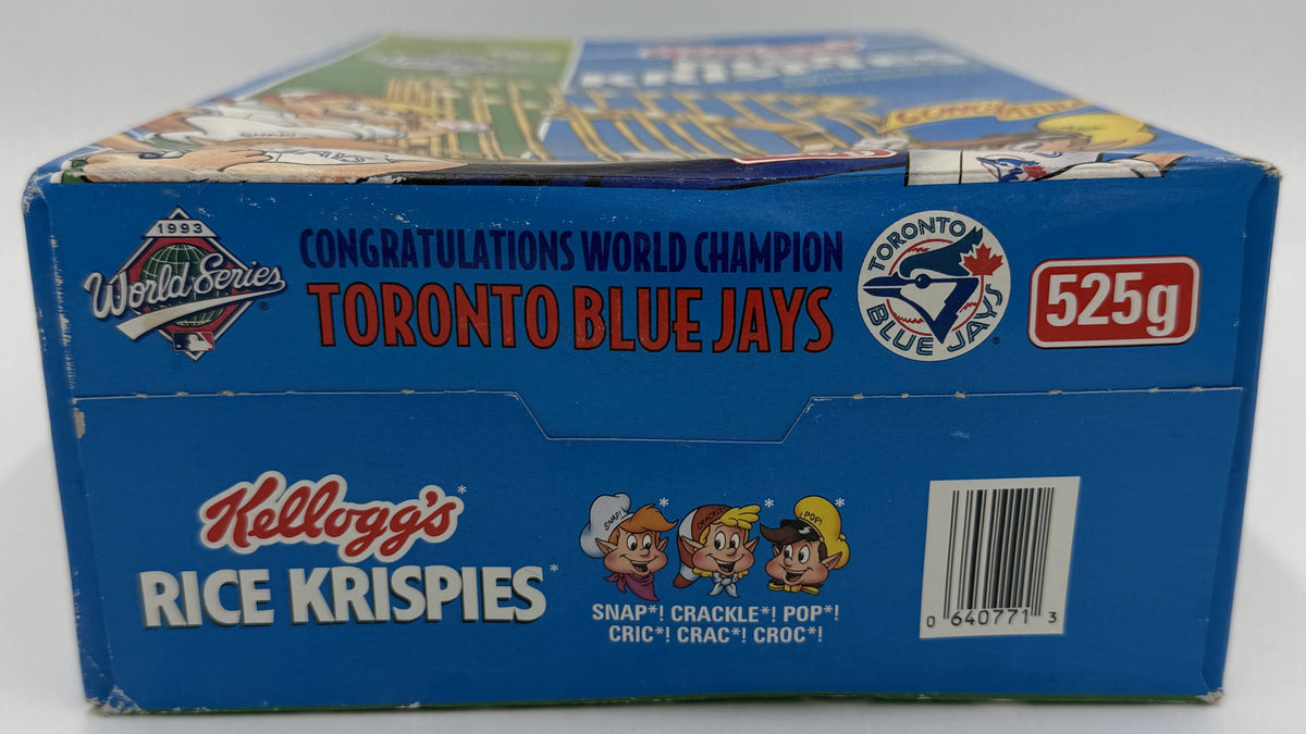 1993 Kellogg's Rice Krispies Cereal Toronto Blue Jays Back to Back World Champions Empty Box Only
