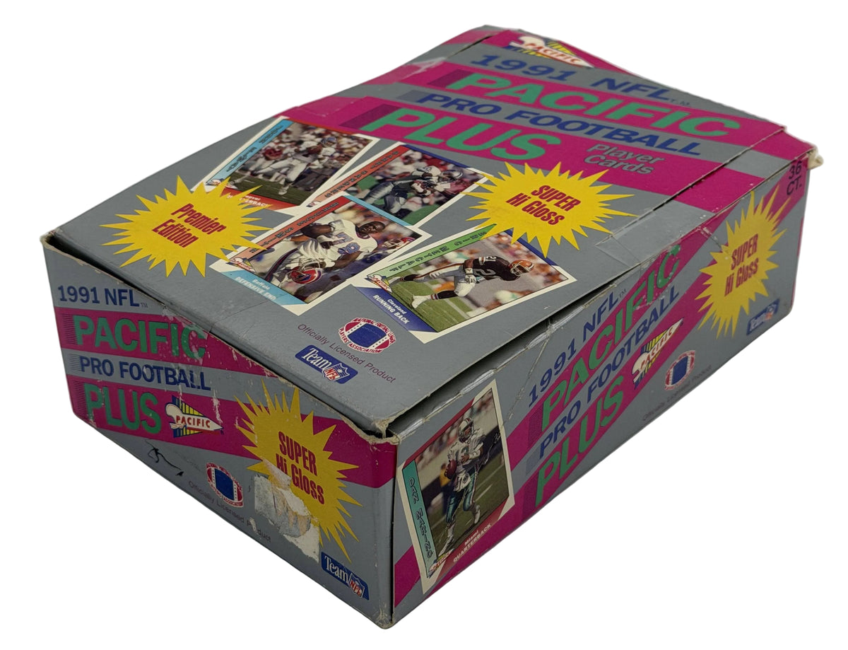 1991 Pacific Plus NFL Football (Premier Edition) Trading Card Wax Box (36 Packs) - Possible Brett Favre Rookie Card