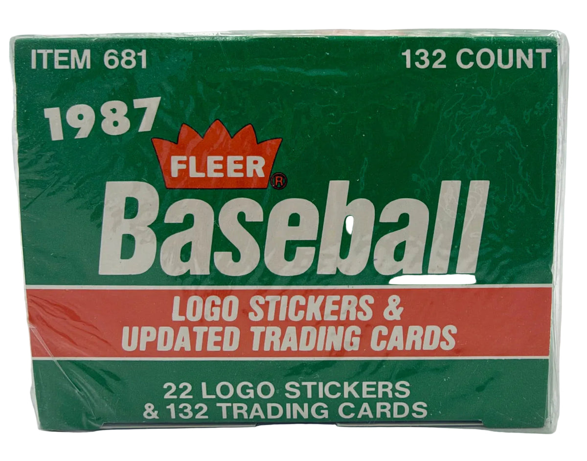 1987 Fleer MLB Baseball Update Factory Set (132 Cards & 22 Logo Stickers) - Sealed Greg Maddux Rookie