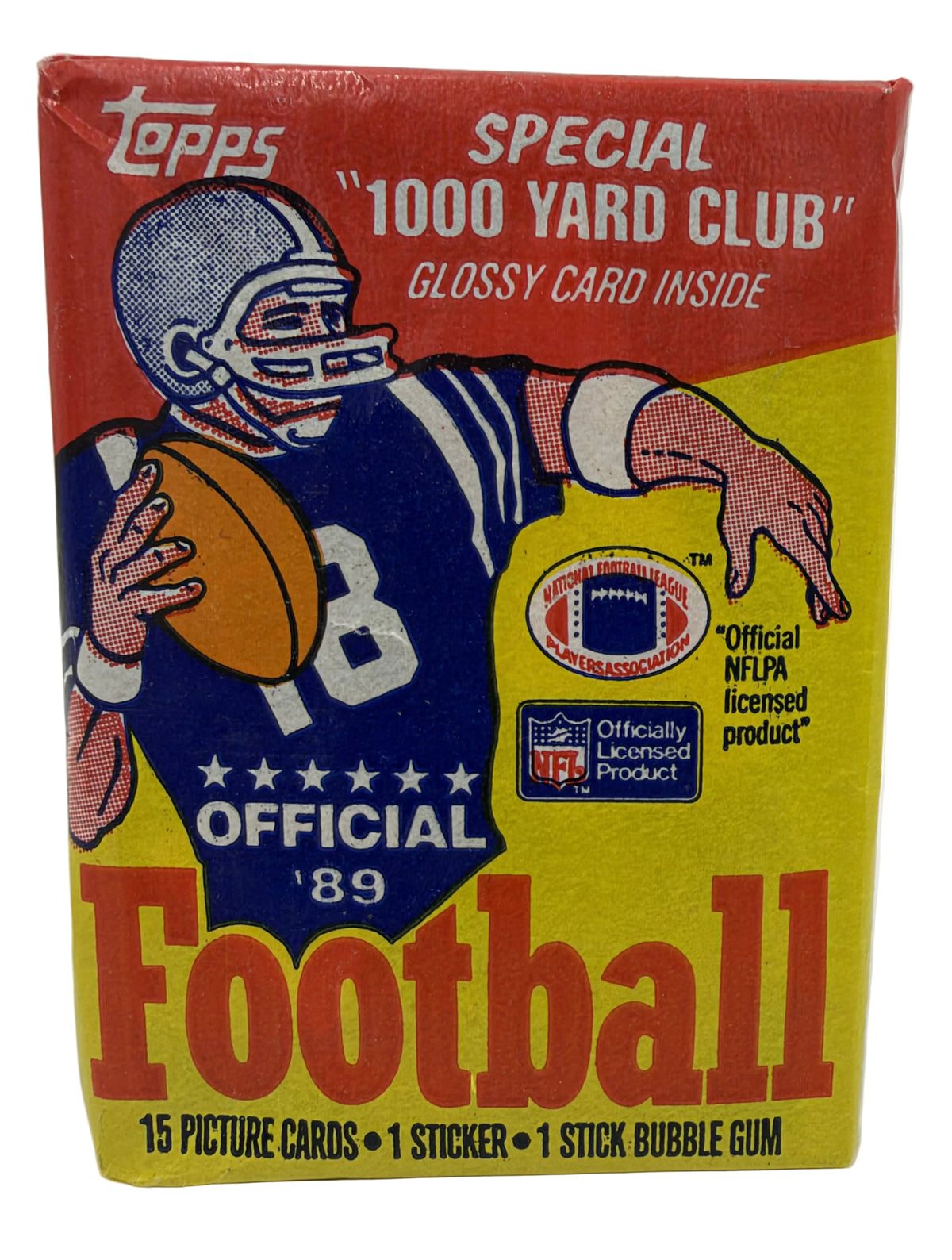 1989 Topps NFL Football Trading Card Wax Pack (15 Cards & 1 Sticker)