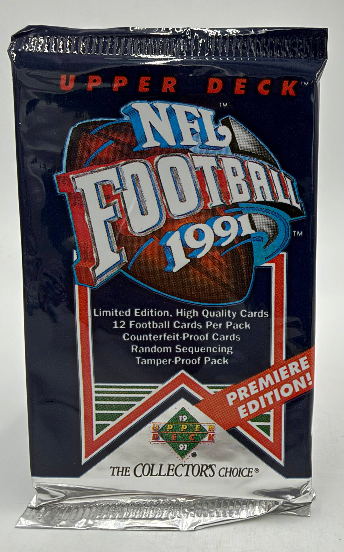 1991 Upper Deck NFL Football Premiere Edition Foil Pack (12 Cards) - Possible Brett Favre Rookie