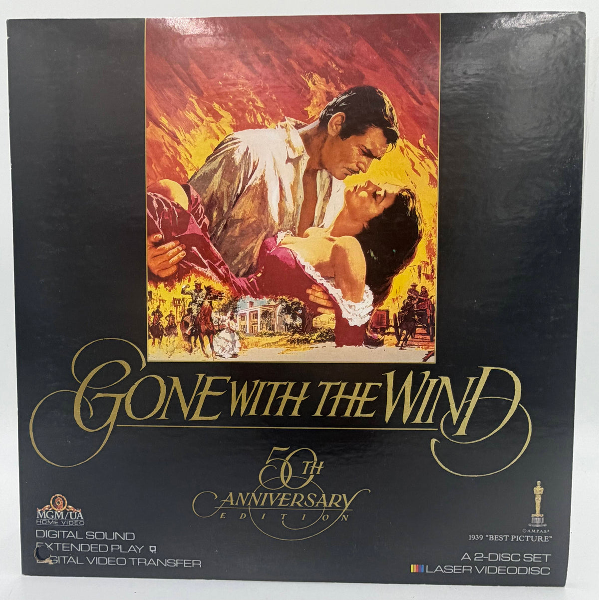 Gone With the Wind (1989) LaserDisc LD - Clark Gable, Vivien Leigh - 50th Anniversary Edition - MGM/UA Home Video - VG
