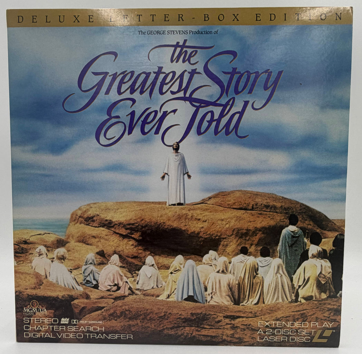 The Greatest Story Ever Told (1991) LaserDisc - Max von Sydow - Deluxe Letter-Box Edition - MGM/UA - EX