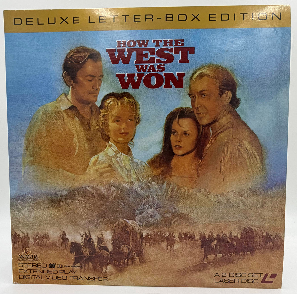 How the West Was Won (1990) LaserDisc - James Stewart, John Wayne, Gregory Peck - Deluxe Letter-Box Edition - MGM/UA - EX