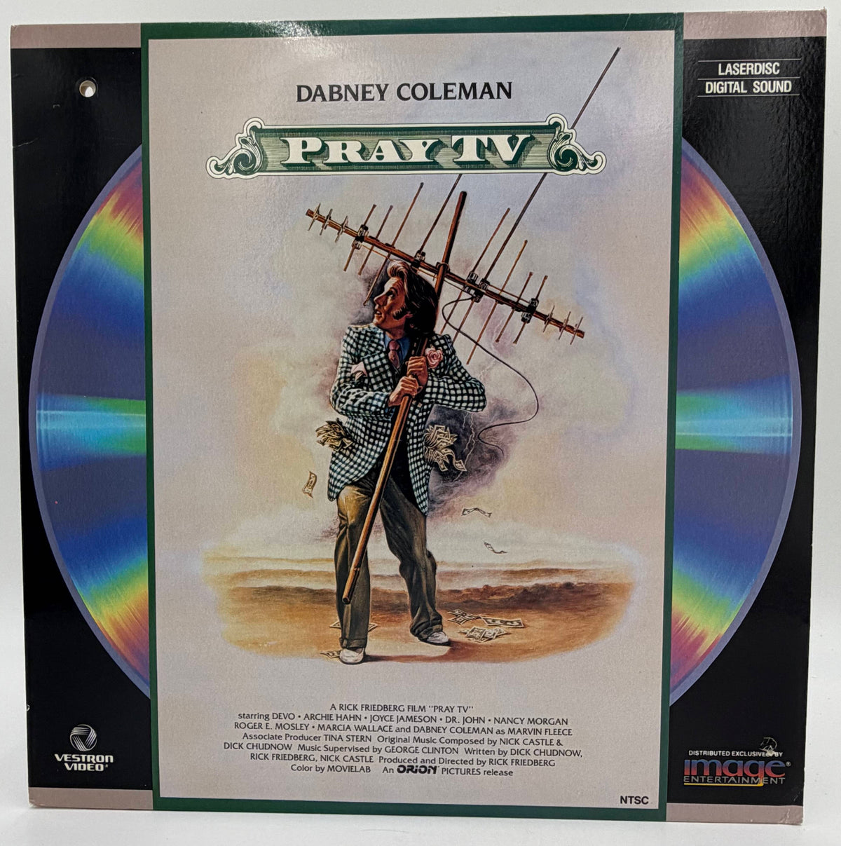 Pray TV (1985) LaserDisc - Dabney Coleman, Devo - Vestron Video / Image Entertainment - VG