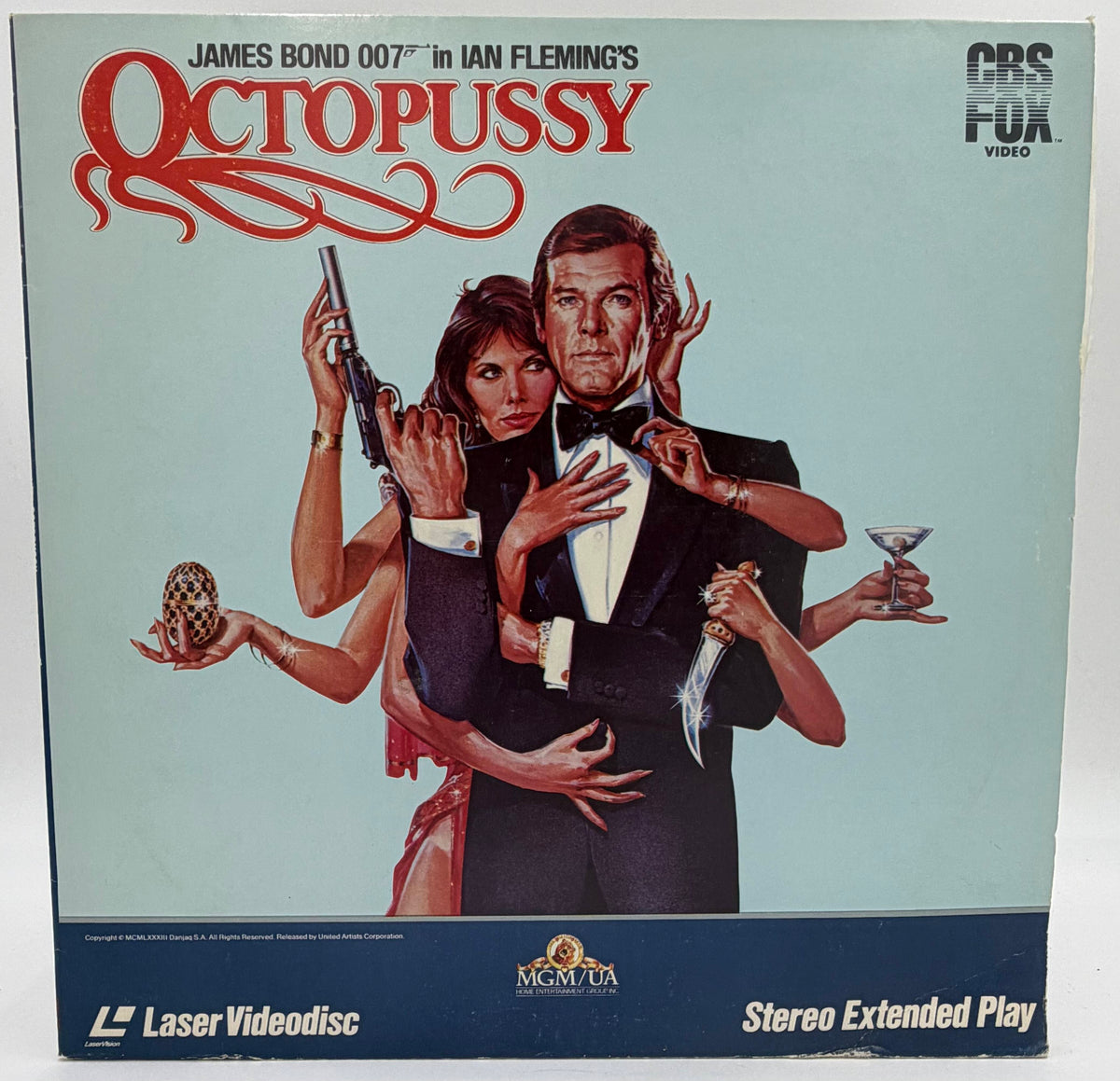 Octopussy (1983) LaserDisc - Roger Moore, Maud Adams - CBS/FOX Video - VG James Bond