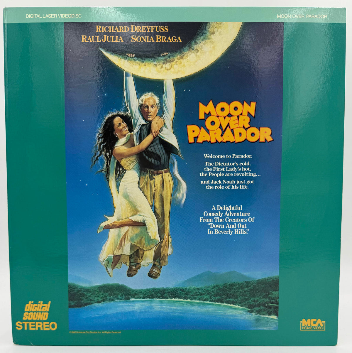 Moon Over Parador (1989) Stereo LaserDisc - Richard Dreyfuss, Raul Julia, Sonia Braga - MCA Home Video - EX