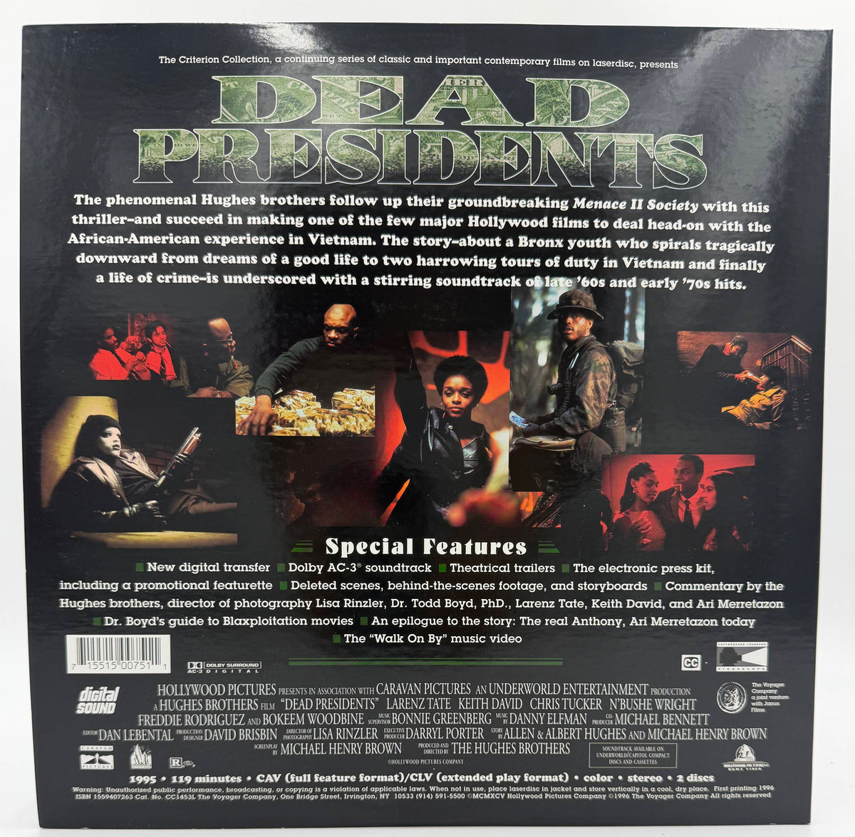 Dead Presidents (1995) Criterion Collection 2-Disc LaserDisc Set - Larenz Tate, Chris Tucker - Dolby AC-3 - EX