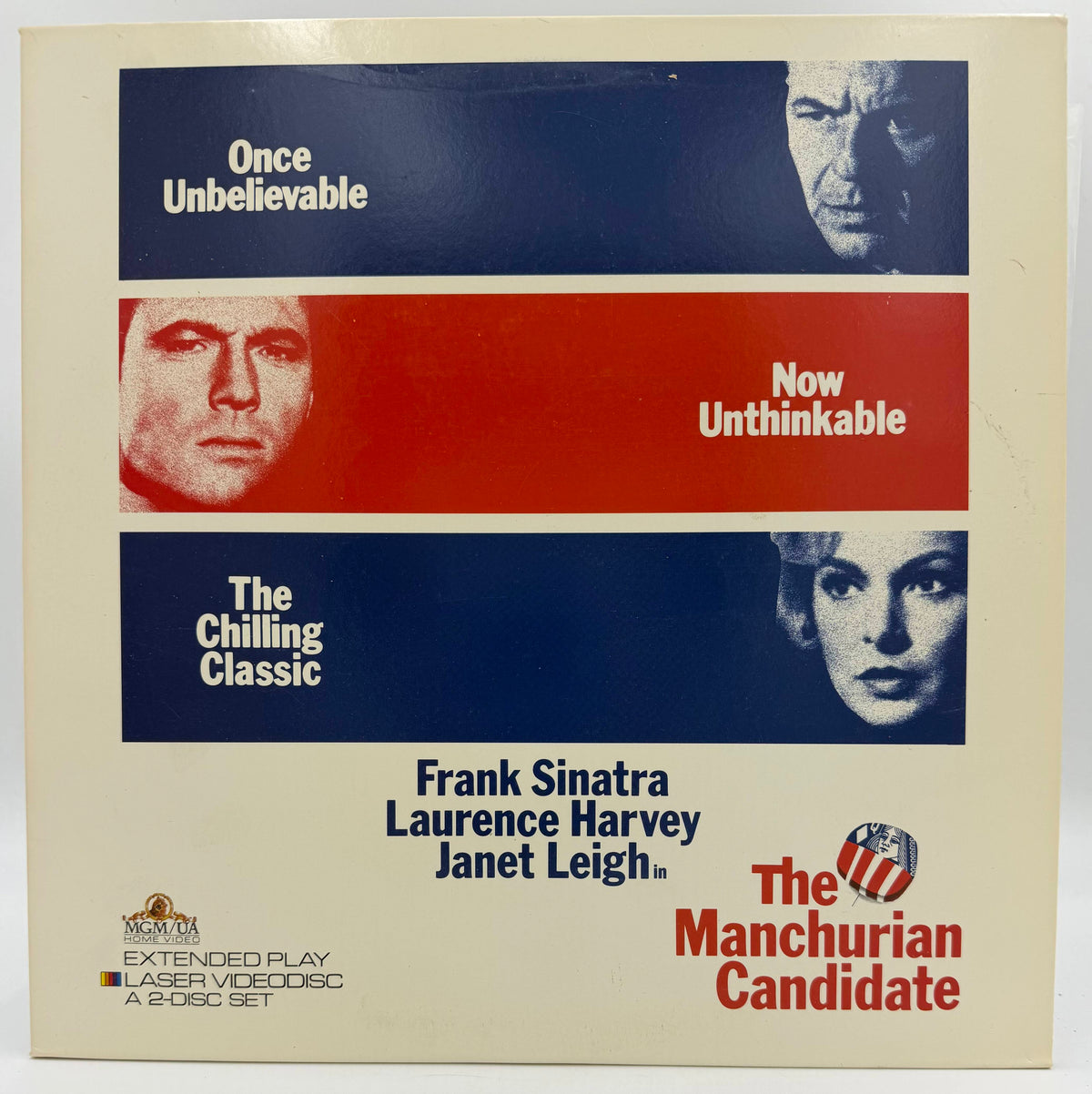 The Manchurian Candidate (1988) 2-Disc LaserDisc Set - Frank Sinatra, Laurence Harvey, Angela Lansbury - MGM/UA - EX
