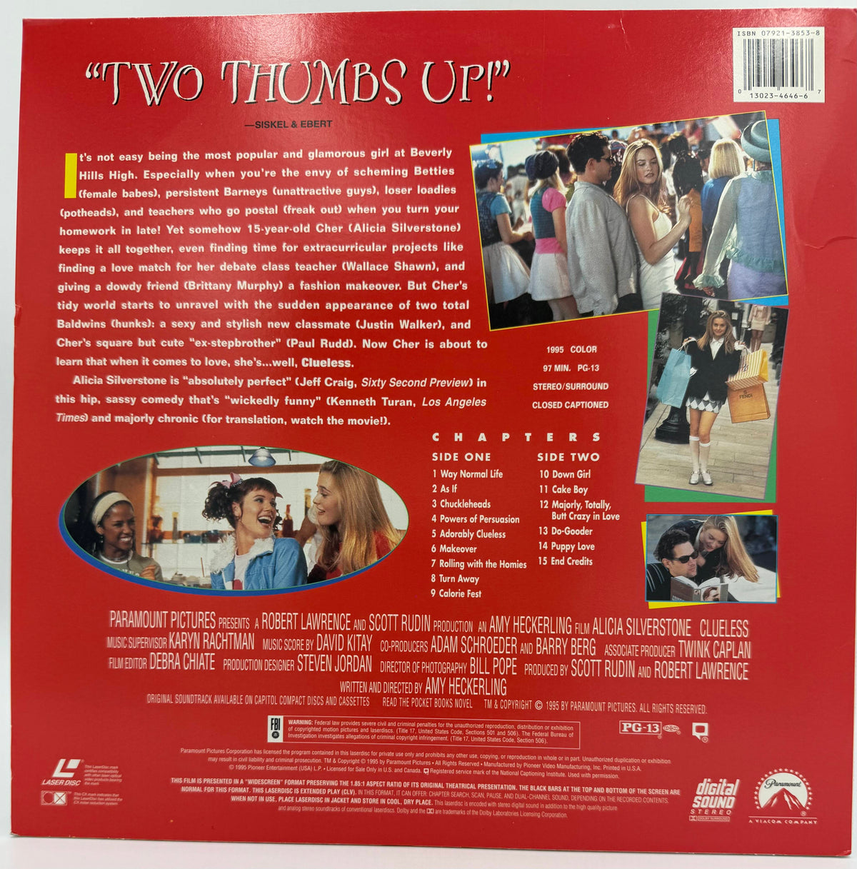 Clueless (1995) Widescreen Edition LaserDisc - Paramount Home Video / Pioneer Entertainment - EX