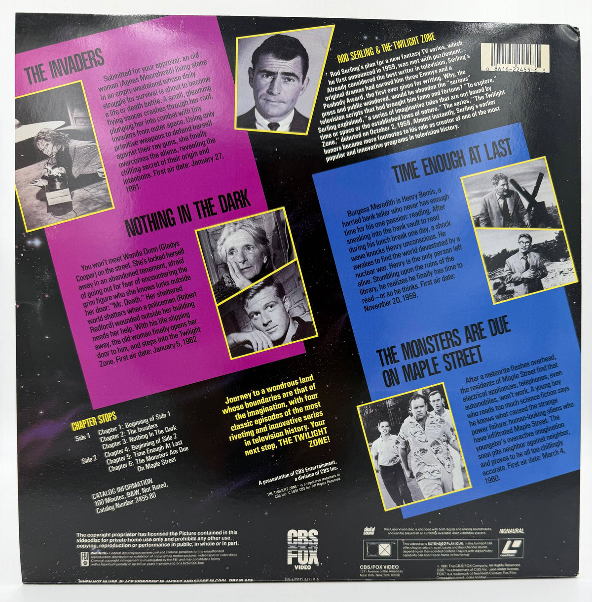 The Twilight Zone Classics (1991) LaserDisc - CBS Fox Video - VG