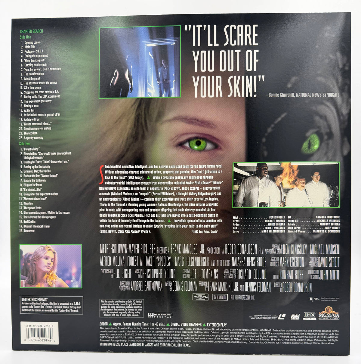 Species (1995) LaserDisc - Deluxe Letter-Box Edition - THX / Dolby AC-3 - MGM/UA - EX