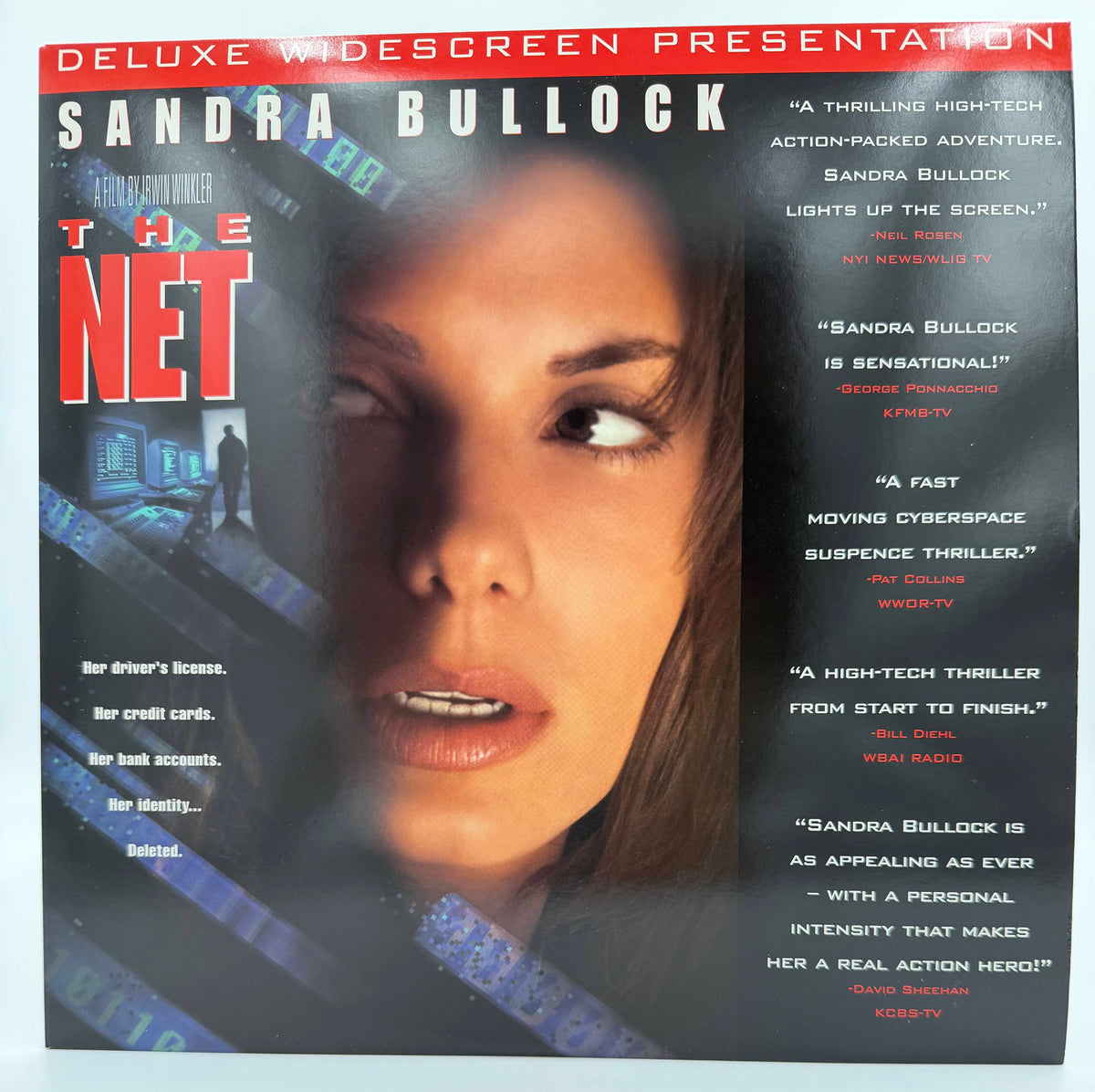 The Net (1995) LaserDisc - Sandra Bullock - Deluxe Widescreen Presentation - Columbia TriStar - EX