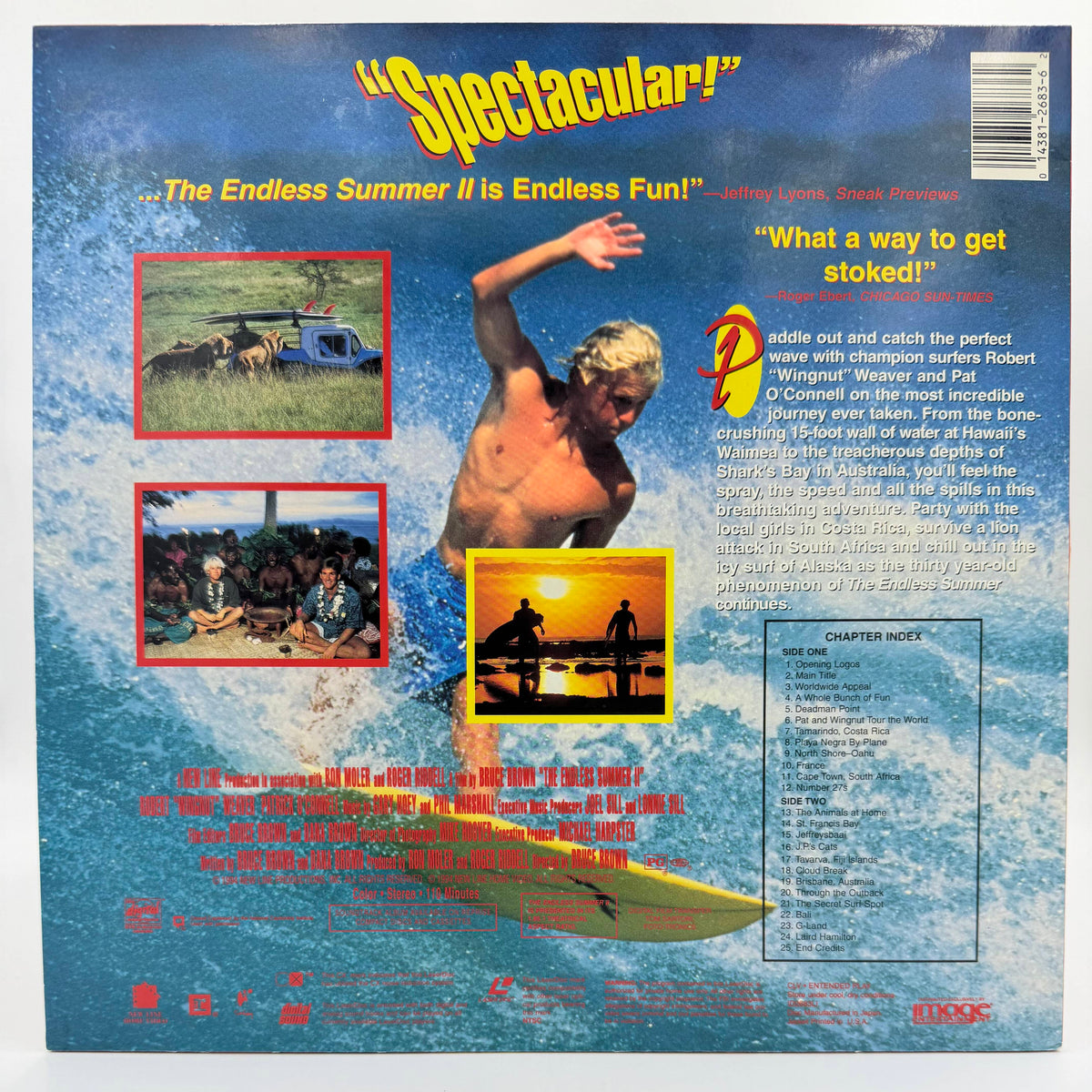 The Endless Summer II (1994) LaserDisc - Bruce Brown - Widescreen Edition - New Line / Image Entertainment - EX