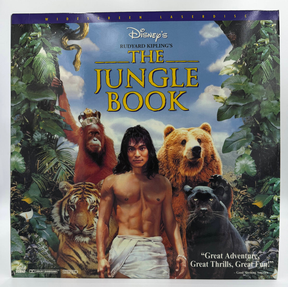 Rudyard Kipling's The Jungle Book (1995) LaserDisc - Jason Scott Lee - Widescreen Edition - Walt Disney - EX