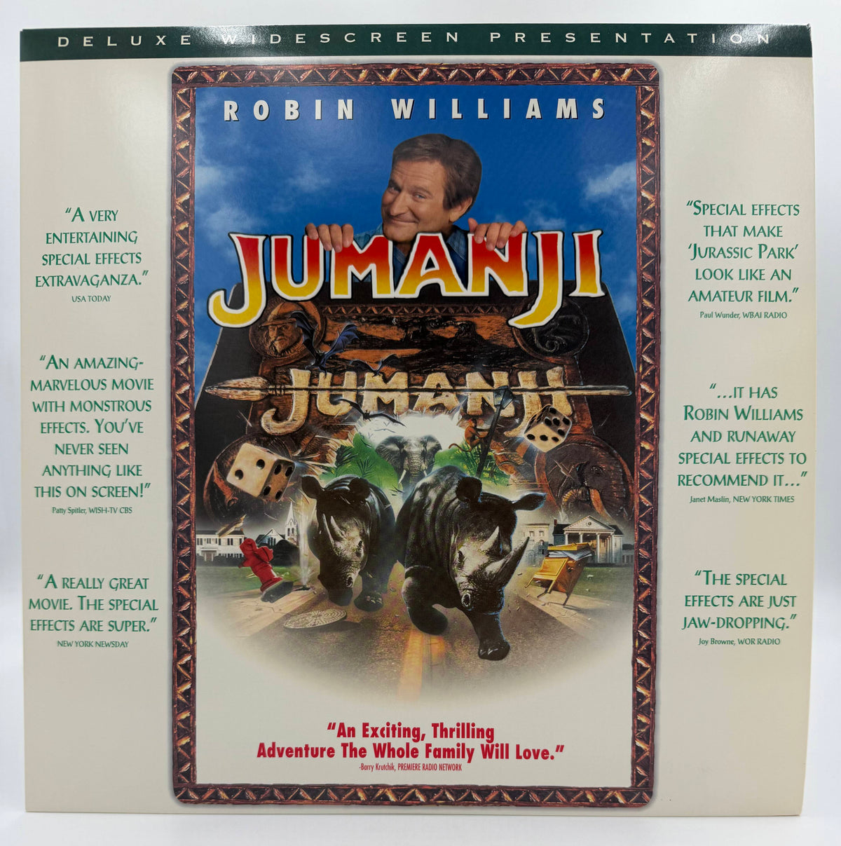 Jumanji (1996) LaserDisc - Robin Williams - THX Widescreen Edition - TriStar - EX