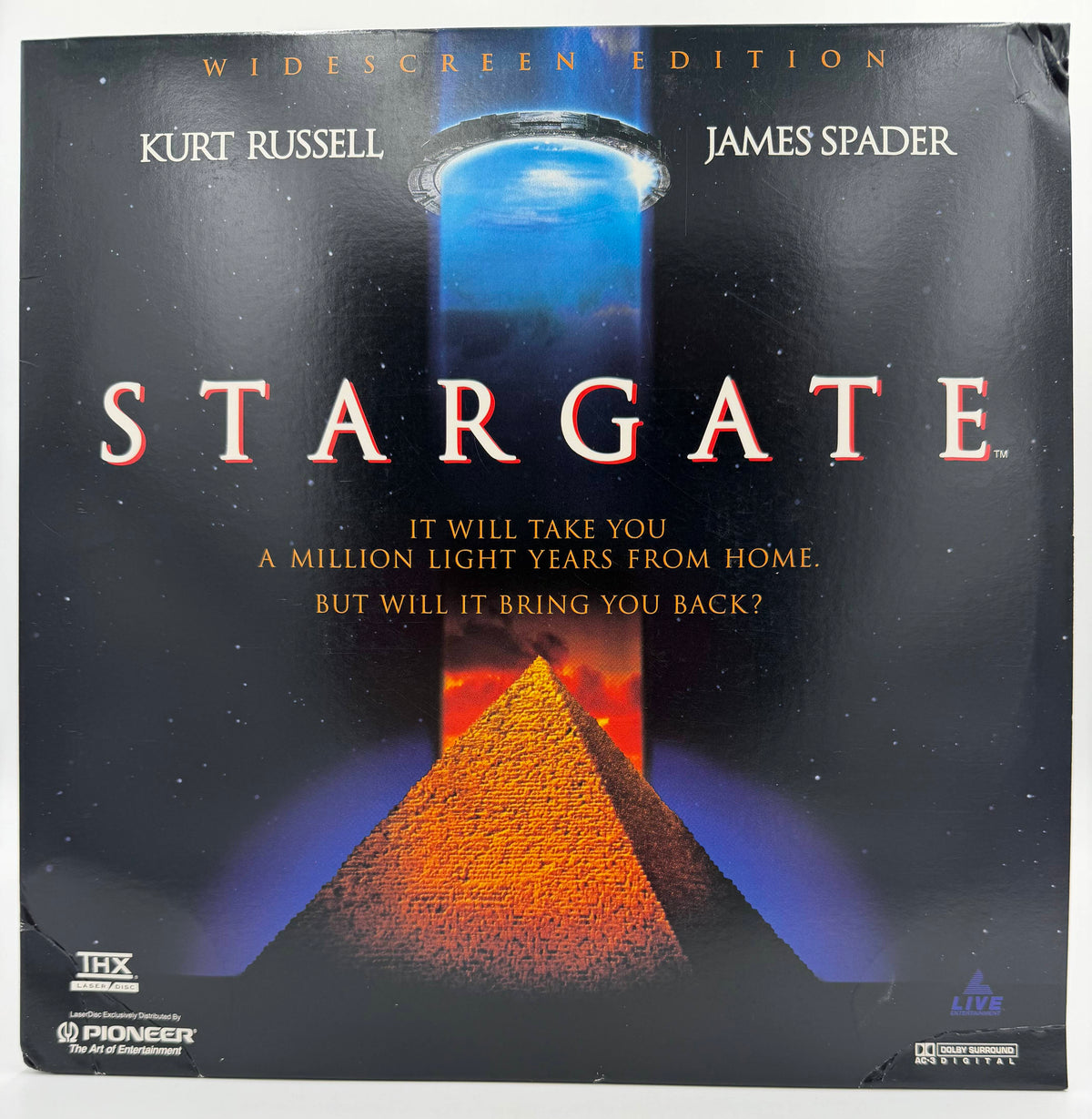 Stargate (1995) LaserDisc - Kurt Russell, James Spader - THX Dolby AC-3 Widescreen Edition - Live Entertainment - VG