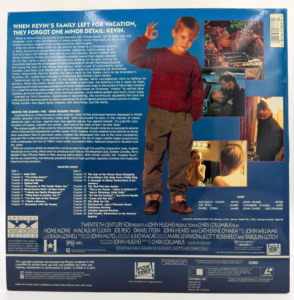 Home Alone (1991) LaserDisc - Macaulay Culkin - Special Widescreen Edition - Fox Video - EX