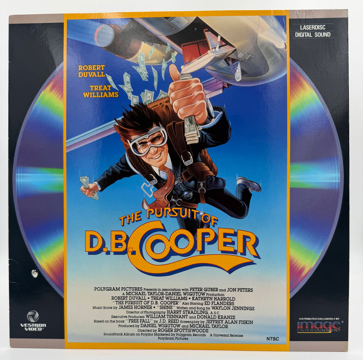 The Pursuit of D.B. Cooper (1981) LaserDisc - Robert Duvall, Treat Williams - Vestron Video - VG