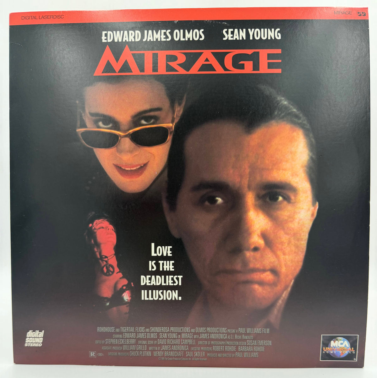 Mirage (1995) LaserDisc - Edward James Olmos, Sean Young - MCA Universal Home Video - EX